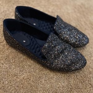 Birdies Starling Flat in Starlight Glitter, Size 9.5